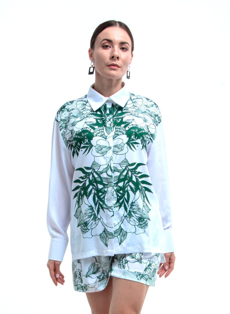 white skirt with flowers by barminafashion